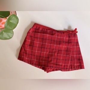Old Navy Toddler Red Plaid Christmas Skirt Toddler Girl Skort Size 2T